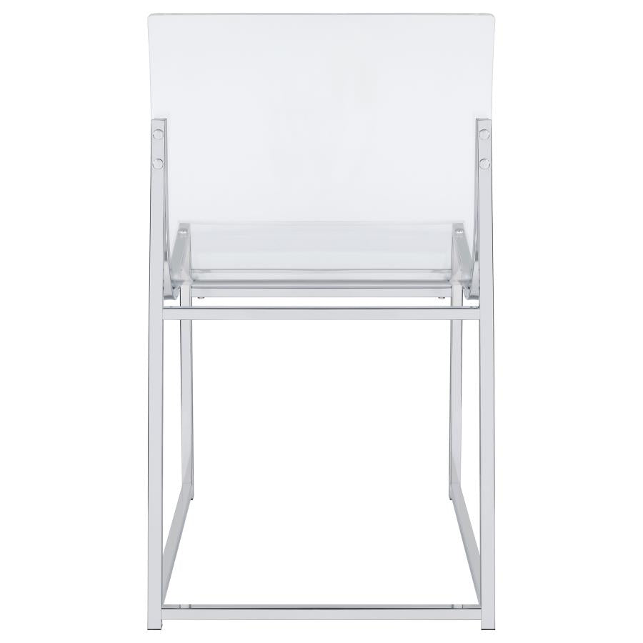 Adino Acrylic Dining Side Chair Chrome (Set of 2) - 121182