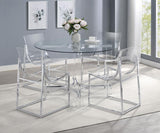 Adino Acrylic Dining Side Chair Chrome (Set of 2) - 121182