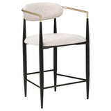 Tina Fabric Upholstered Counter Chair Beige (Set of 2) - 121184