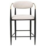 Tina Fabric Upholstered Counter Chair Beige (Set of 2) - 121184