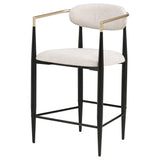 Tina Fabric Upholstered Counter Chair Beige (Set of 2) - 121184