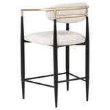 Tina Fabric Upholstered Counter Chair Beige (Set of 2) - 121184