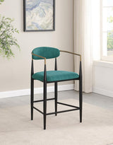 Tina Fabric Upholstered Counter Chair Green (Set of 2) - 121185