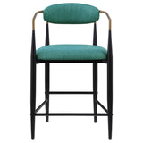Tina Fabric Upholstered Counter Chair Green (Set of 2) - 121185