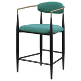 Tina Fabric Upholstered Counter Chair Green (Set of 2) - 121185