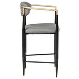 Tina Fabric Upholstered Counter Chair Dark Grey (Set of 2) - 121186