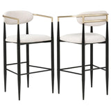 Tina Fabric Upholstered Bar Chair Beige (Set of 2) - 121187