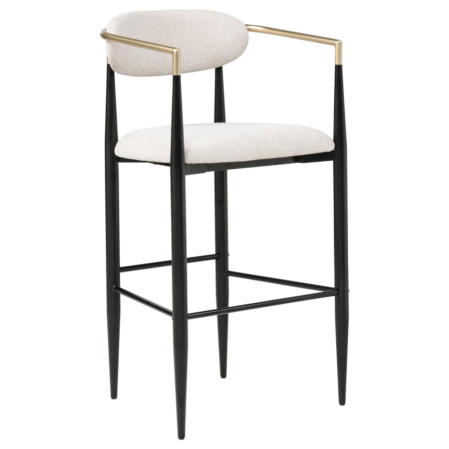 Tina Fabric Upholstered Bar Chair Beige (Set of 2) - 121187