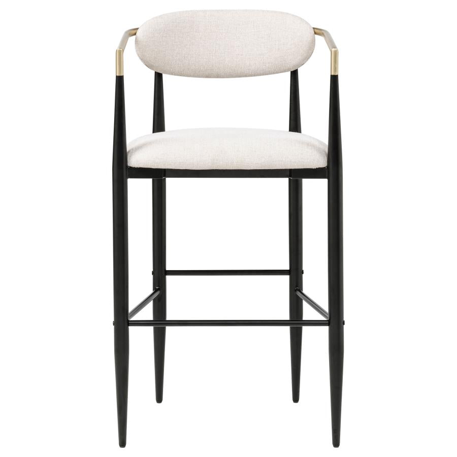 Tina Fabric Upholstered Bar Chair Beige (Set of 2) - 121187