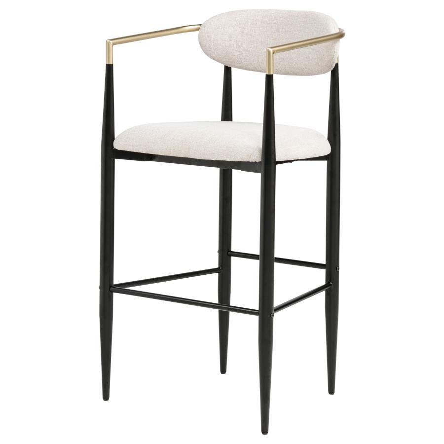 Tina Fabric Upholstered Bar Chair Beige (Set of 2) - 121187
