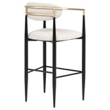 Tina Fabric Upholstered Bar Chair Beige (Set of 2) - 121187