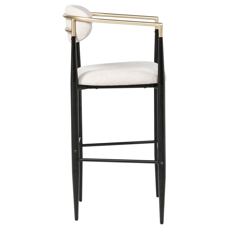 Tina Fabric Upholstered Bar Chair Beige (Set of 2) - 121187