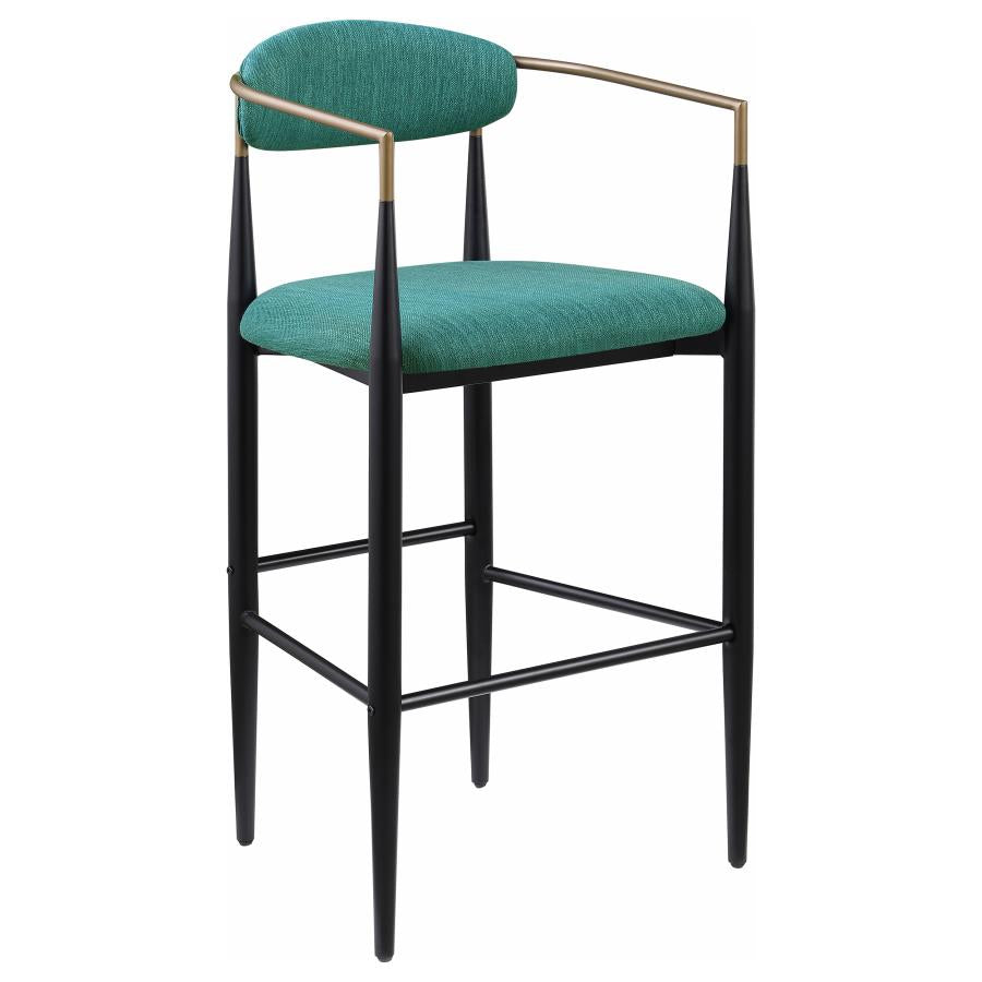 Tina Fabric Upholstered Bar Chair Green (Set of 2) - 121188