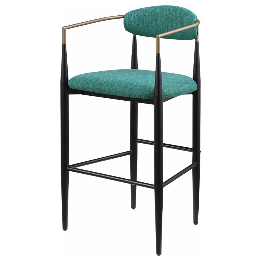 Tina Fabric Upholstered Bar Chair Green (Set of 2) - 121188