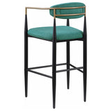 Tina Fabric Upholstered Bar Chair Green (Set of 2) - 121188