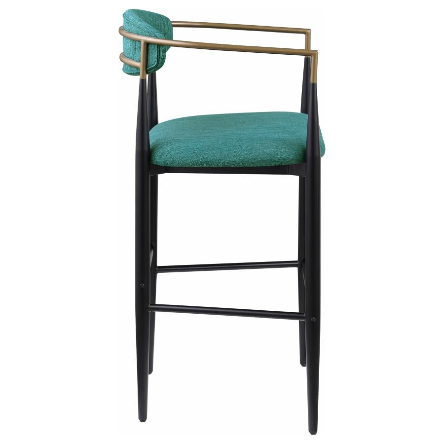 Tina Fabric Upholstered Bar Chair Green (Set of 2) - 121188