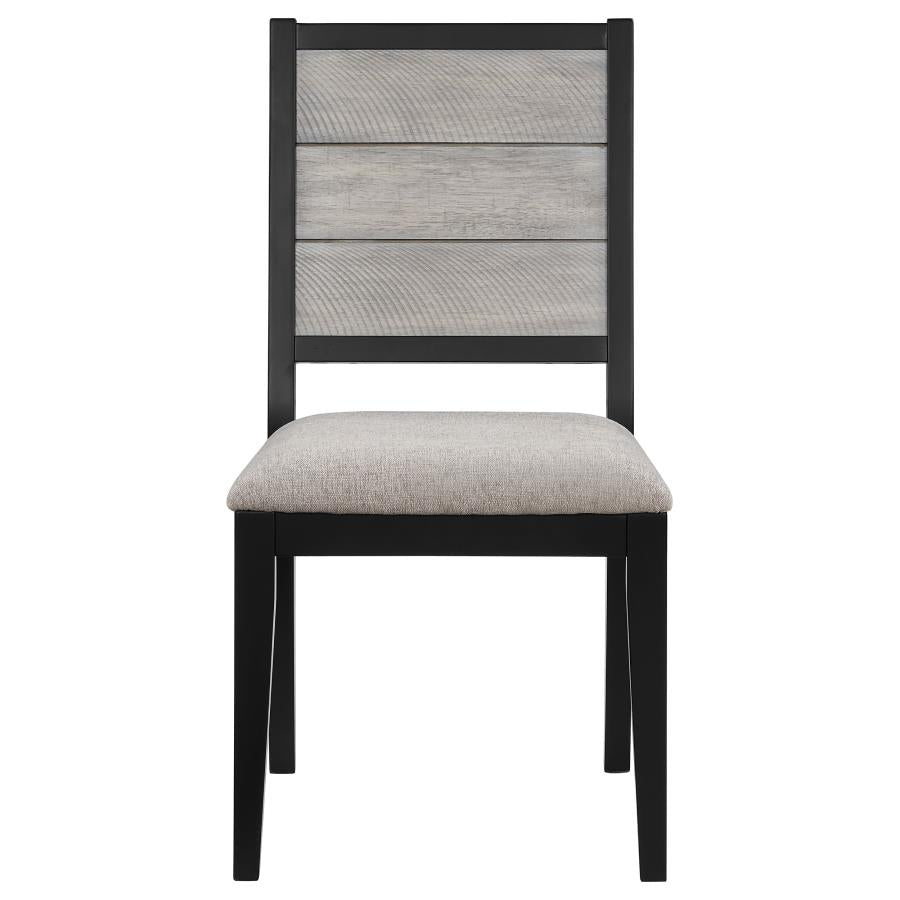 Elodie Wood Dining Side Chair Grey and Black (Set of 2) - 121222