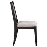Elodie Wood Dining Side Chair Grey and Black (Set of 2) - 121222