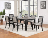 Elodie Wood Dining Side Chair Grey and Black (Set of 2) - 121222