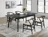 Crestmont 5-piece Extension Leaf Dining Table Set Black - 121251-S5