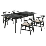 Crestmont 5-piece Extension Leaf Dining Table Set Black - 121251-S5