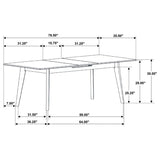 Crestmont 5-piece Extension Leaf Dining Table Set Black - 121251-S5