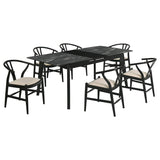 Crestmont 7-piece Extension Leaf Dining Table Set Black - 121251-S7