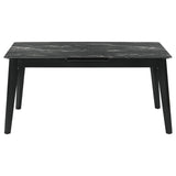 Crestmont 78-inch Extension Dining Table Black Faux Marble - 121251