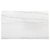 Averill 72-inch Rectangular White Marble Top Dining Table Coffee Bean - 121291