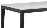 Averill 72-inch Rectangular White Marble Top Dining Table Coffee Bean - 121291