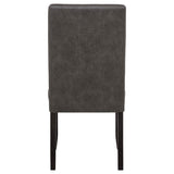 Averill Faux Leather Upholstered Dining Side Chair Dark Grey (Set of 2) - 121292GRY