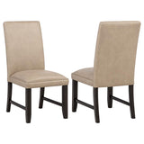 Averill Faux Leather Upholstered Dining Side Chair Tan (Set of 2) - 121292TAN