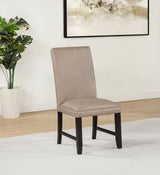Averill Faux Leather Upholstered Dining Side Chair Tan (Set of 2) - 121292TAN