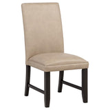 Averill Faux Leather Upholstered Dining Side Chair Tan (Set of 2) - 121292TAN