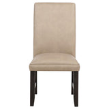 Averill Faux Leather Upholstered Dining Side Chair Tan (Set of 2) - 121292TAN