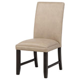 Averill Faux Leather Upholstered Dining Side Chair Tan (Set of 2) - 121292TAN