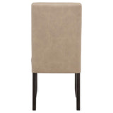 Averill Faux Leather Upholstered Dining Side Chair Tan (Set of 2) - 121292TAN