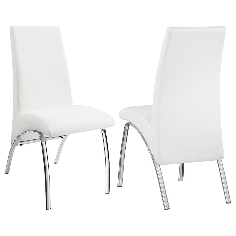 Bishop Upholstered Dining Side Chair White (Set of 2) - 121572