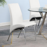 Bishop Upholstered Dining Side Chair White (Set of 2) - 121572