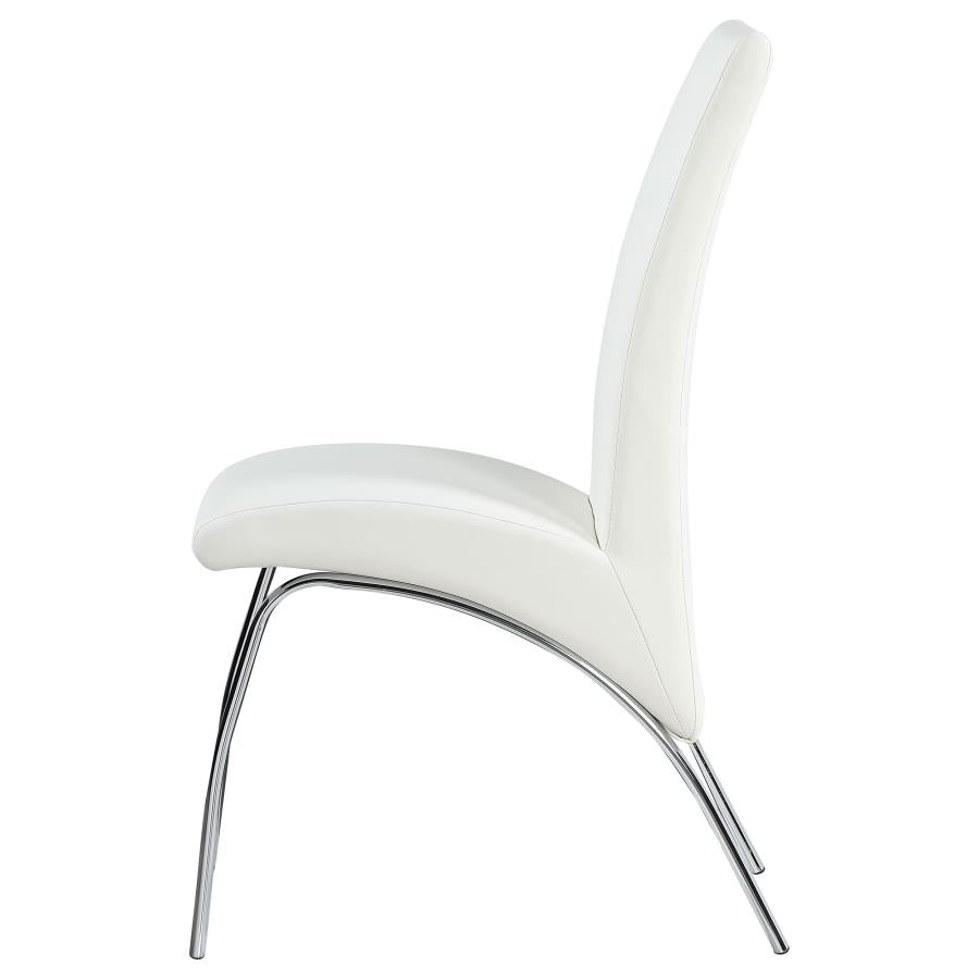 Bishop Upholstered Dining Side Chair White (Set of 2) - 121572