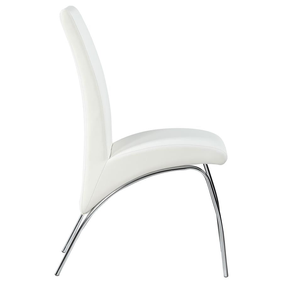 Bishop Upholstered Dining Side Chair White (Set of 2) - 121572