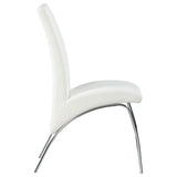 Bishop Upholstered Dining Side Chair White (Set of 2) - 121572