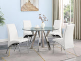 Bishop Upholstered Dining Side Chair White (Set of 2) - 121572