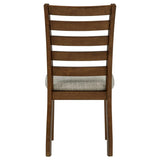 Atwood Wood Dining Side Chair Upholstered Seat Warm Brown - 121762