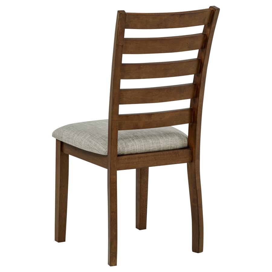 Atwood Wood Dining Side Chair Upholstered Seat Warm Brown - 121762