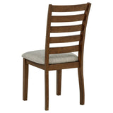 Atwood Wood Dining Side Chair Upholstered Seat Warm Brown - 121762