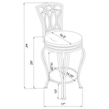 Adamsville Upholstered Swivel Bar Stool Black - 122060