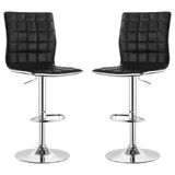 Ashbury Upholstered Adjustable Bar Stool Black (Set of 2) - 122087