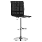 Ashbury Upholstered Adjustable Bar Stool Black (Set of 2) - 122087