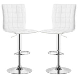 Ashbury Upholstered Adjustable Bar Stool White (Set of 2) - 122089